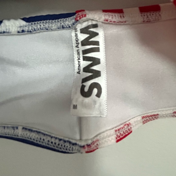 American apparel American flag print bandeau swim top & string bikini bottom - Picture 11 of 14